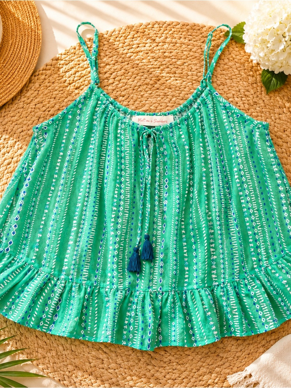 MEET ME IN SANTORINI - Green Strapless Blouse NWT